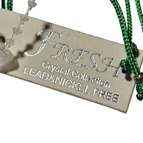 Handcuff Charm Pendant Green Cord Bracelet Adjustable Lead Nickel Jewelry Women - Picture 3 of 5